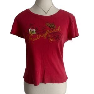 Jeans West Y2K FairyLand Vintage 100% Cotton Baby Tee Size Large Full Length